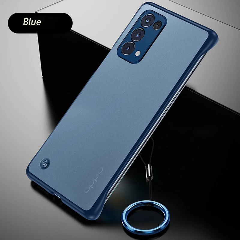

Frameless Case for OPPO Reno 5/Reno 5Pro/ Reno 5 Pro Plus Ultra Slim Translucent Matte Finish with Transparent Bumper Cover