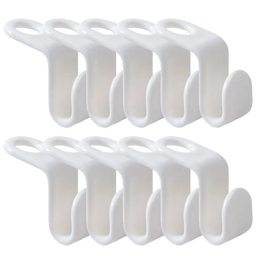

10Pcs Connect Hooks For Hanger Wardrobe Closet Connect Hooks Rails Storage Organzier Hook Clothes Hanger Linking Hooks Wholesale