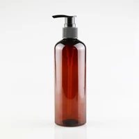 5pcs 60ml refillable brownamber squeeze plastic lotion bottle with pump sprayer pet plastic portable lotion bottle