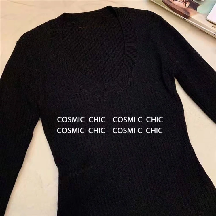 Cosmicchic Women Long Sleeve Knitted Wool Bodysuit Autumn Winter O Neck Sexy Bodycon Top Quality Party Club Solid Body