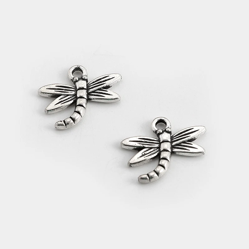 

20pcs Tibetan Silver 19x14mm Dragonfly Charm Pendant Alloy Charms For Necklace Earrings Jewelry Making DIY Crafts