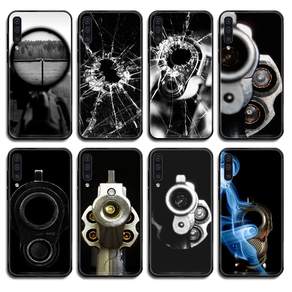 Art Cool Gun Muzzle чехол для телефона Корпус Samsung Galaxy A C Note 3 4 5 6 7 8 10 20 40 50 70 E S Plus Pro черный