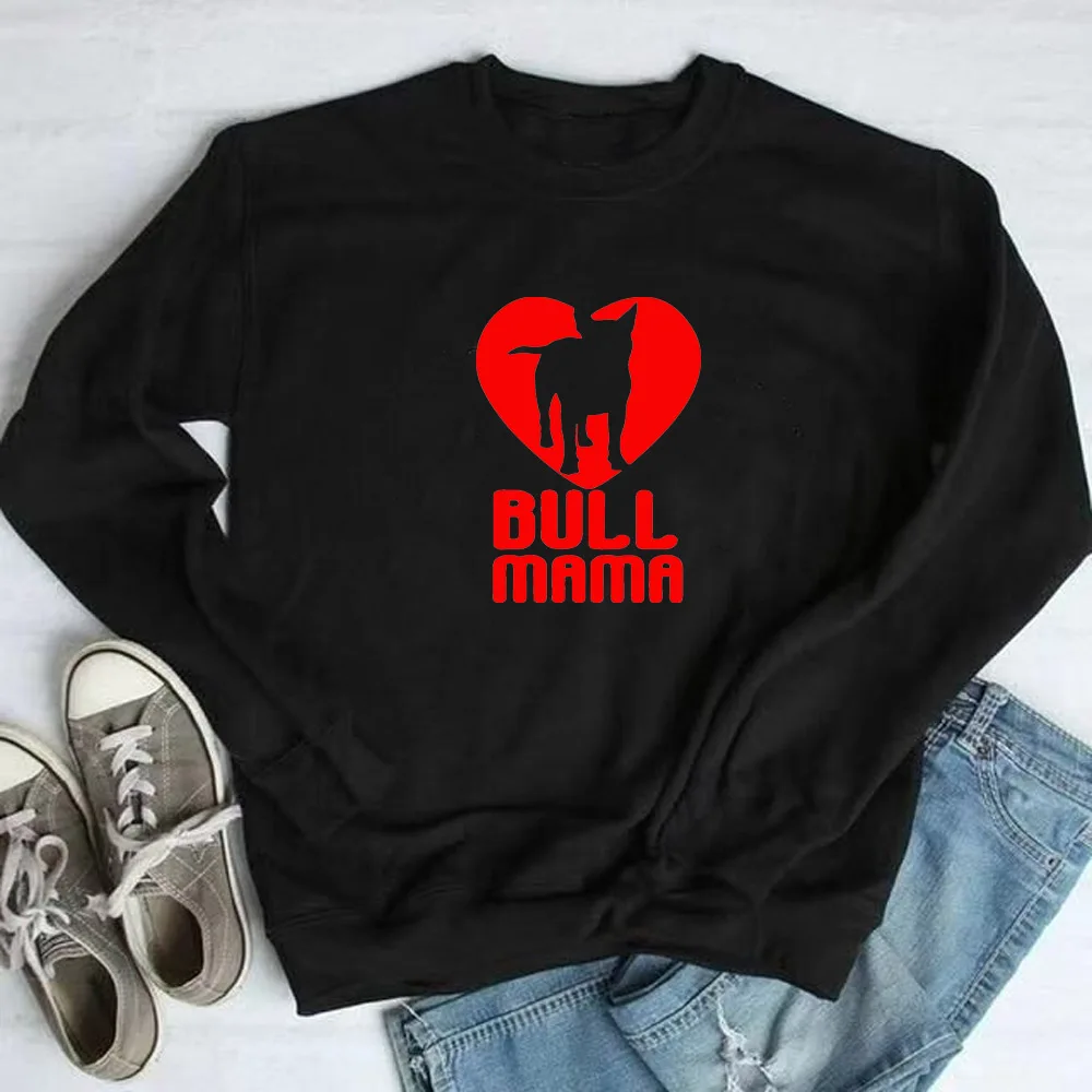 Свитшоты Бультерьера Bull Mama Plus бархатные толстовки Mujer Harajuku Толстовка Свободные женские повседневные спортивные толстовки с капюшоном S-3XL