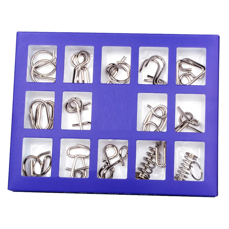 Монтессори металлик 15 шт./компл. металлическая проволока игрушки для детей