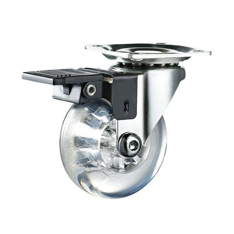 2 дюймовые мебельные хрустальные колесики универсальные поворотные ролики