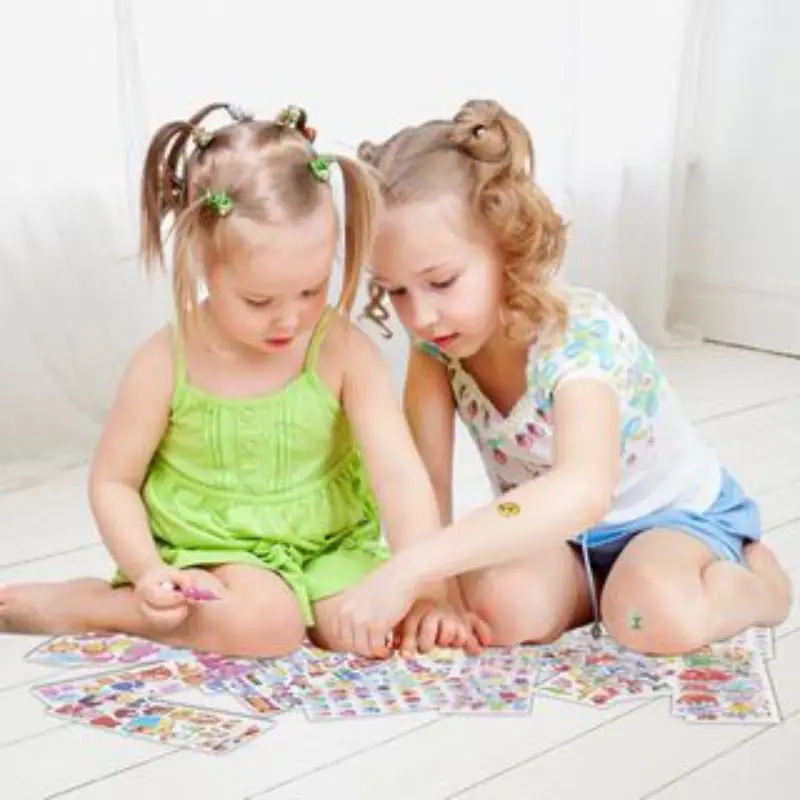 Pegatinas de dibujos animados en 3D de Hello KT para ni&ntilde;os y ni&ntilde;as, pegatinas hinchables aleatorias, regalos de cumplea&ntilde;os, 10 hojas-5