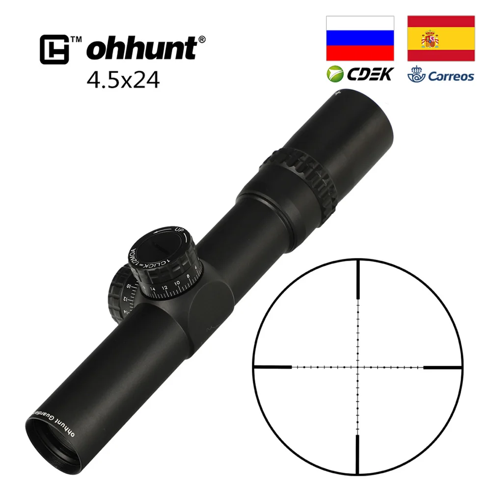 Охотничий оптический прицел ohhunt Guardian 4,5x24, 30 мм, тактический оптический прицел 1/2, полумиллиметровый точечный прицел
