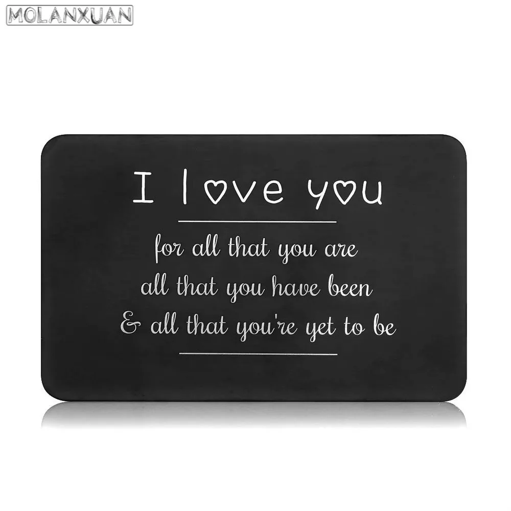 Бумажник с гравировкой надписью любовь для мужчин женихов подарки на годовщину