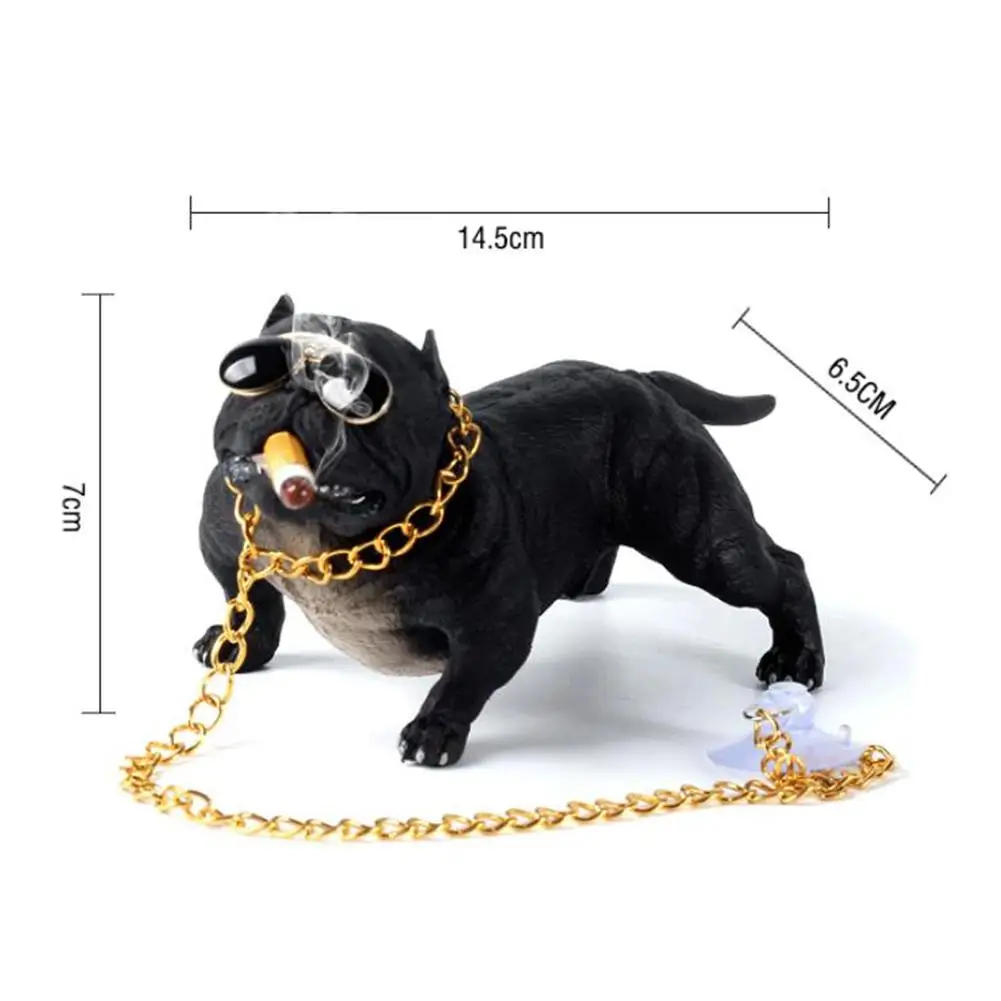 

80% HOT SALESCool Dog Glasses Chain Doll Figurine Home Office Desk Car Interior Decoration