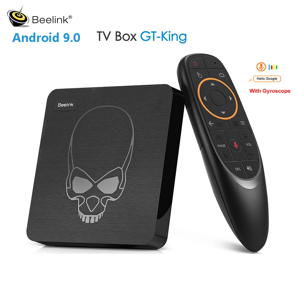 Beelink GT-King Smart tv Box Amlogic S922X Android 9,0 4 Гб DDR4 64 Гб rom 4K 2,4G и 5,8G WiFi 1000 Мбит/с телеприставка Голосовое управление