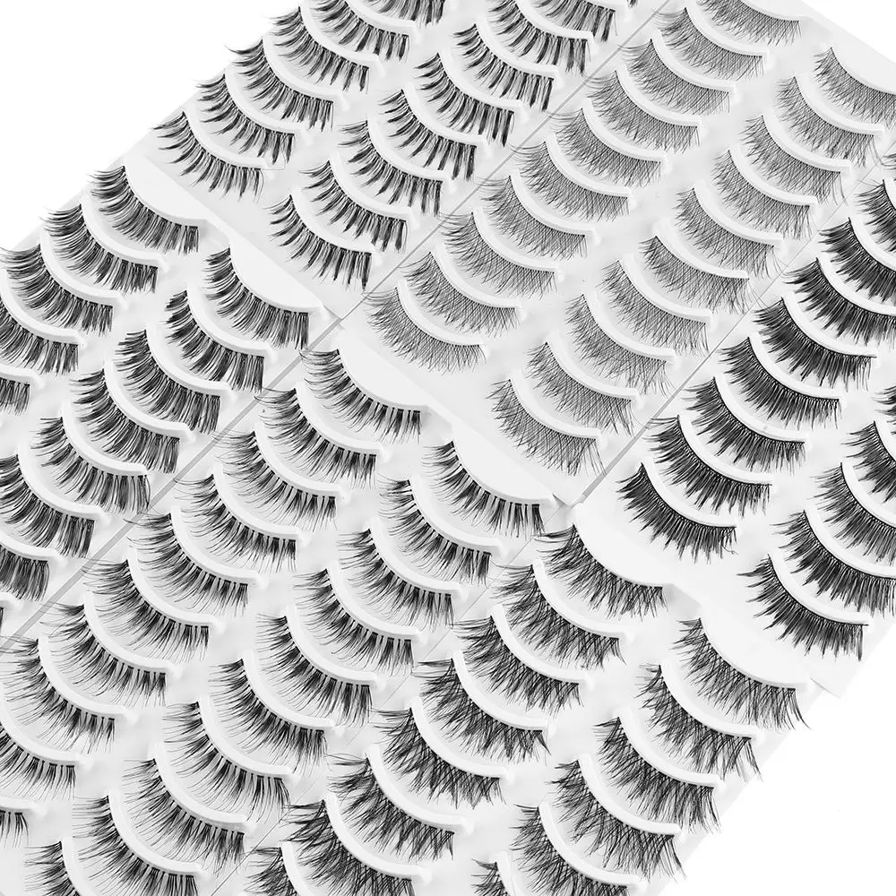 10 пар густые Длинные Накладные ресницы ручной работы