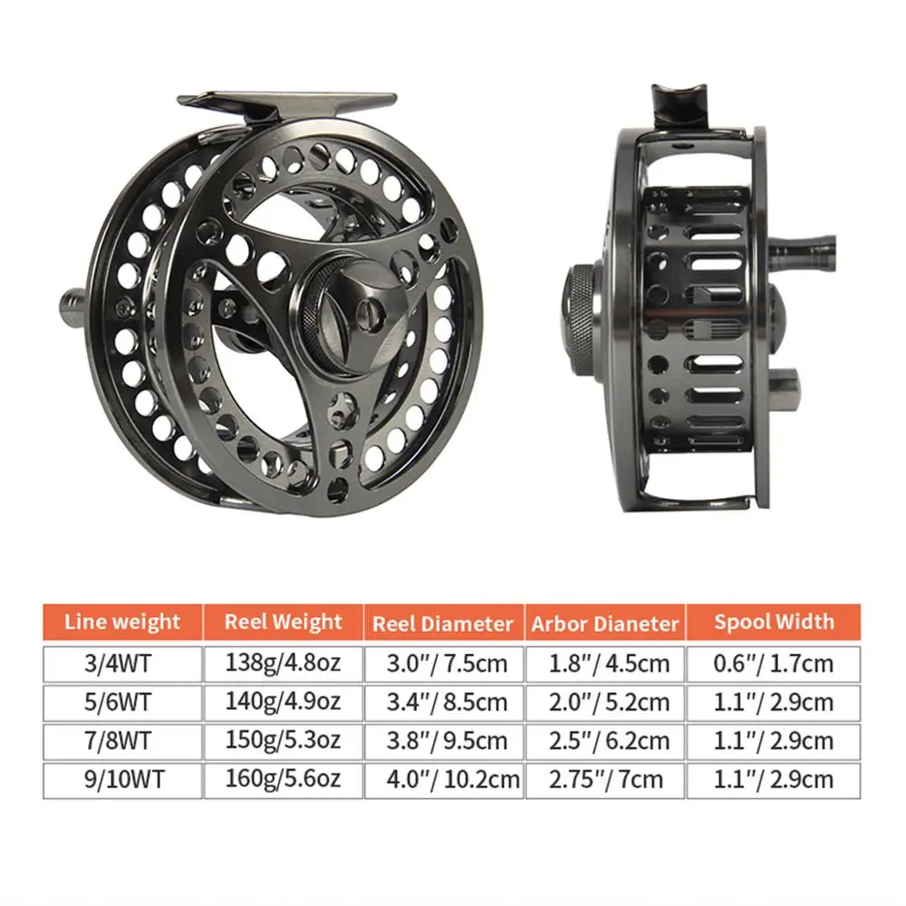 CNC Fly Fishing Reel 3/4 5/6 7/8 9/10 With Line Combo &amp Floating Backing Tapered Leader | Спорт и развлечения