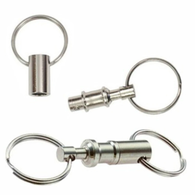 

Double-Head Detachable Key Ring Quick Release Key Holder Carabiner Climbing Locking Hanging Padlock Edc Outdoor Equipment Metal