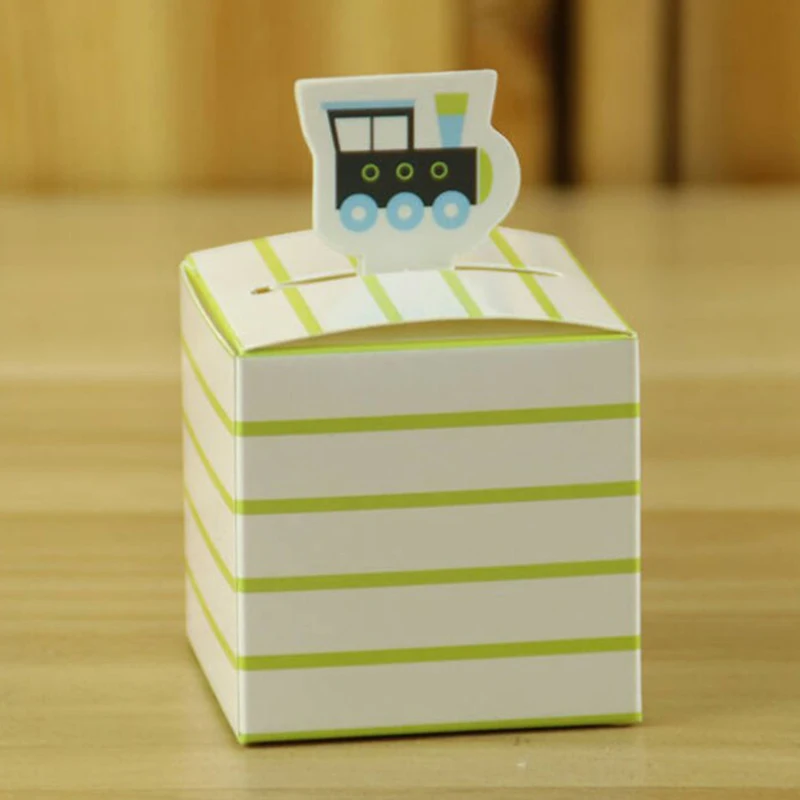 

train Gift Box Candy Bags Goodies Birthday Party Decoration Baby Shower Wrapping Decor Paper Treat Boxes Cute Box 5pcs