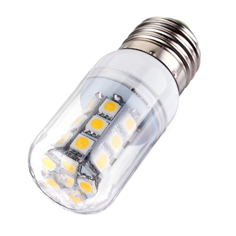 E27 3 Вт 27 светодиодный 5050 SMD светильник кукуруза энергосберегающий Чистый теплый