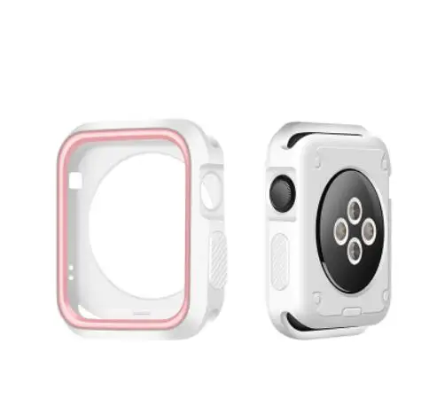 38 42 Sport Silicone Cover Frame Soft Rubber Protector Protective Case For Apple Watch series 3 2 1 iwatch 6 5 4 40mm 44mm | Наручные
