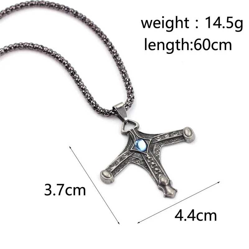 

Vintage Game BLOODBORNE Cross Pendants Necklace for Men Amulet Punk Necklace Masculino Collar Jewelry Accessries Wholesale