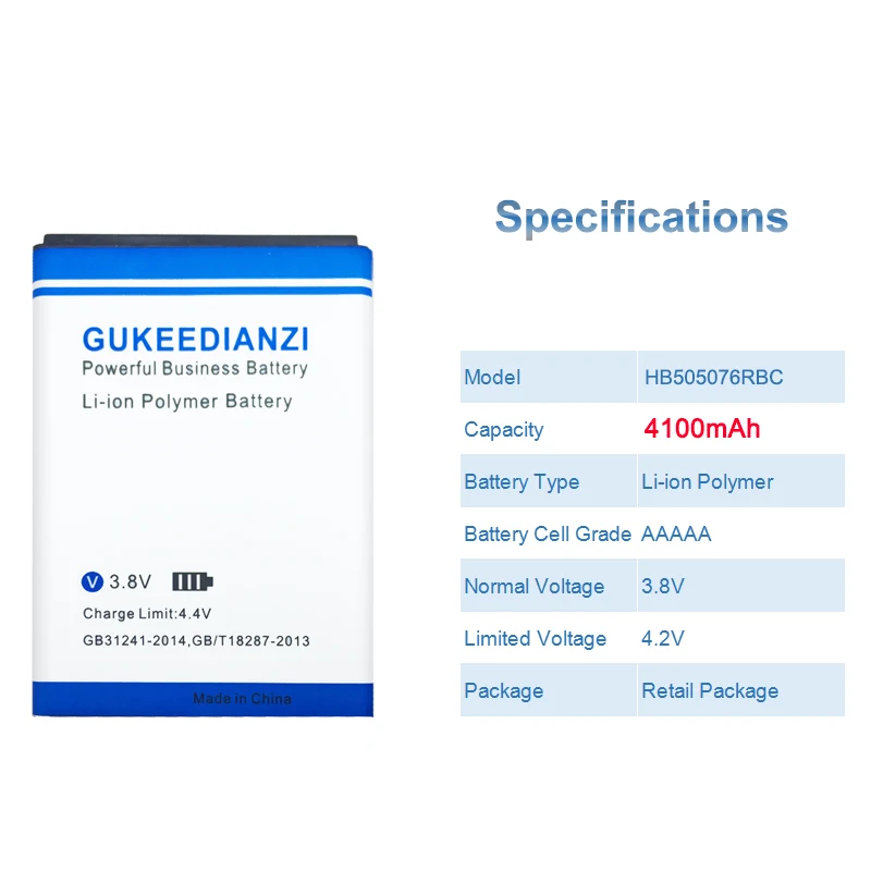 GUKEEDIANZI HB505076RBC Батарея для huawei Y3 II LUA-A22 LUA-U02 LUA-L21 LUA-U22 LUA-L02 телефон Батарея 4100 мА/ч+, Мощность банка