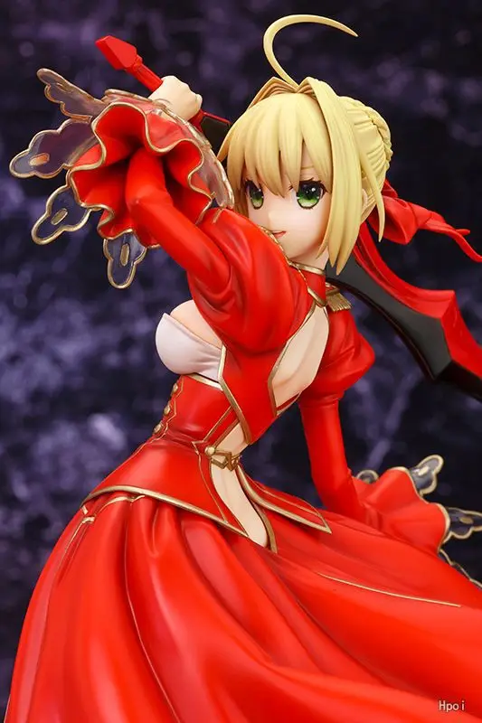 

23cm Fate Stay Night Fate/EXTRA Saber Action Figures PVC brinquedos Collection Figures toys for christmas gift