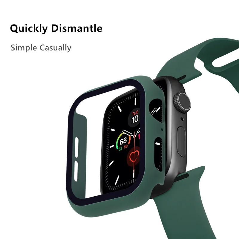 Чехол для часов Apple watch 5 4 44 мм 40 закаленное стекло + Защитная крышка экрана бампер