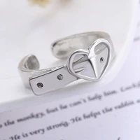 new opening adjustable ring love belt buckle women ring fashion wild index finger ring niche design senseparty popular jewelry