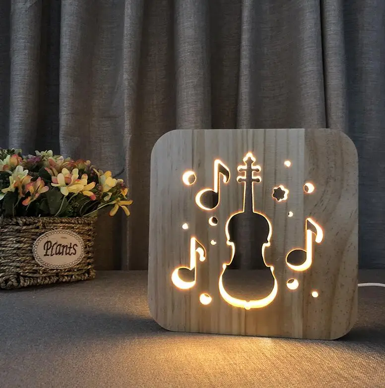 Wooden lamp 5 3D деревянные зерна Ночник DIY Настройка лампы Настольная лампа Друзья День рождения трофей подарок домашний декор Быстрая отправка - Испускаемый цвет: Wooden lamp 5