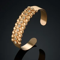 fashion copper metal cuff bangles bracelets for men women twisted design gold charm bracelet jewelry