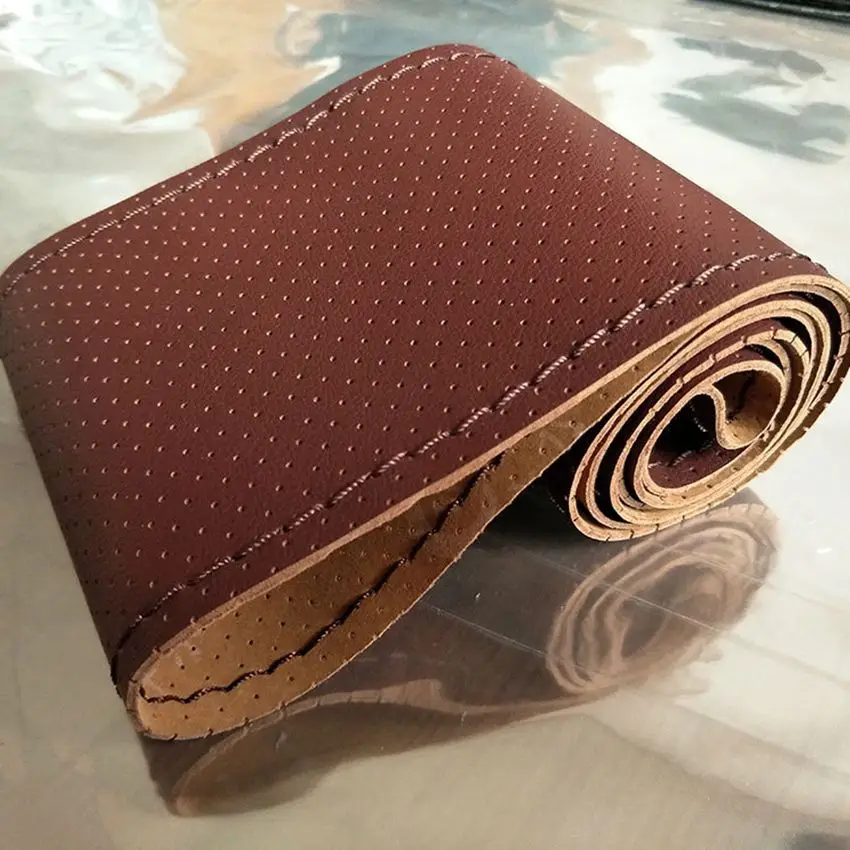 DIY текстурный мягкий Универсальный чехол рулевого колеса автомобиля с иголками и