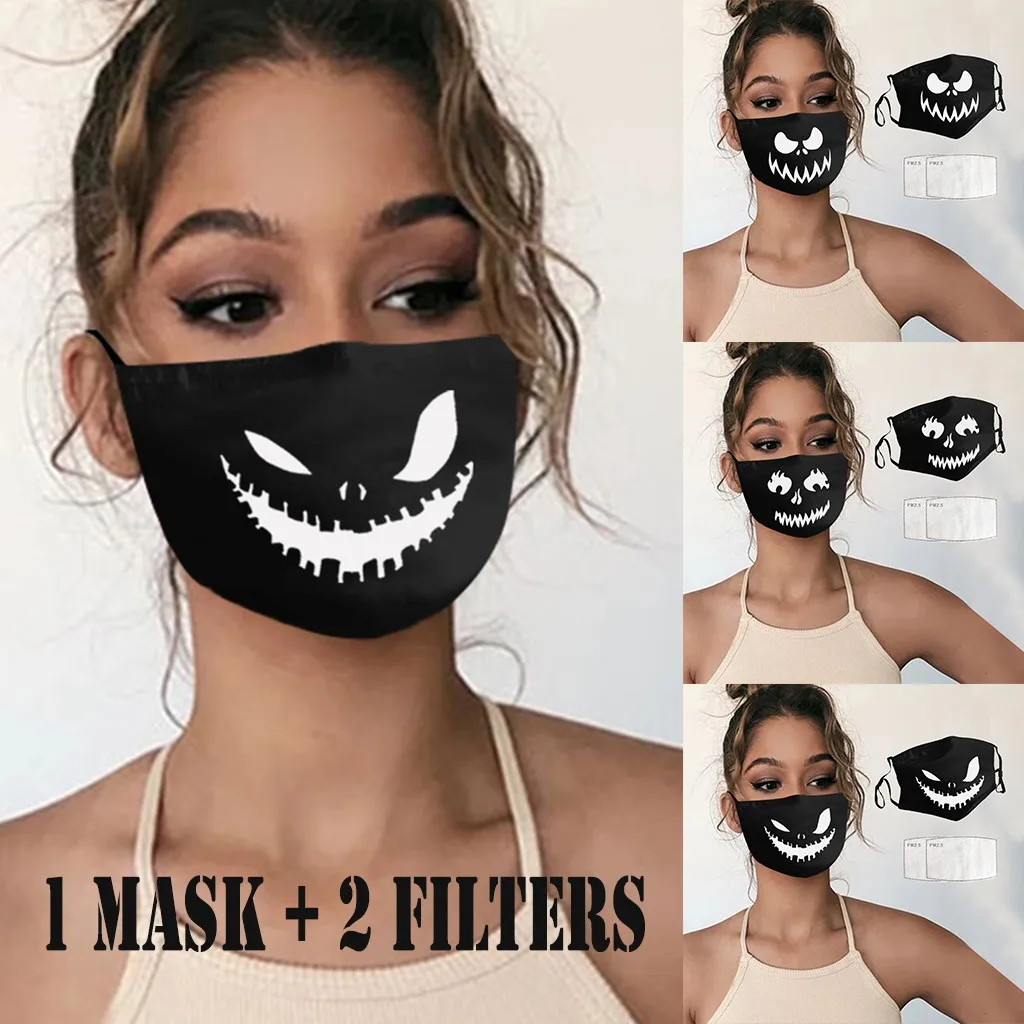 Маска для лица с забавными принтами на Хэллоуин Роскошный дизайнерский