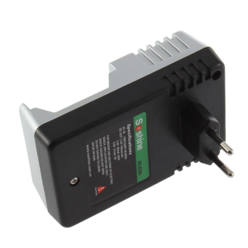 Soshine Rechargeable Battery Charger AA AAA 9V Ni-MH Ni-Cd Batteries Wall Desk Charging Chargers for Travel EU Plug Wholesale |