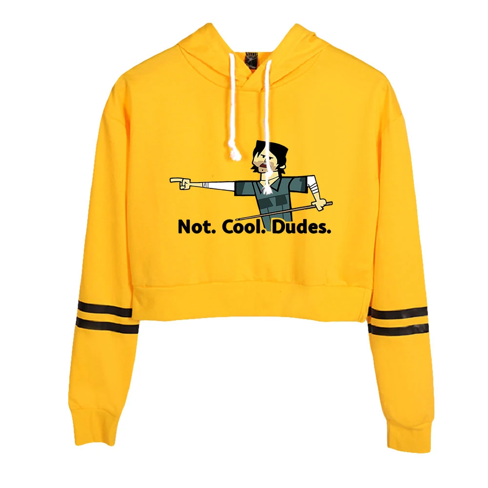 

Total Drama Hoodie Female Long Sleeve Navel Cropped Hoodie Women's Pullover Casual Streetwear Funny Cartoon Girls Clothes