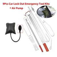 10pcs car door open tool key lock out emergency kit unlock air pump universal