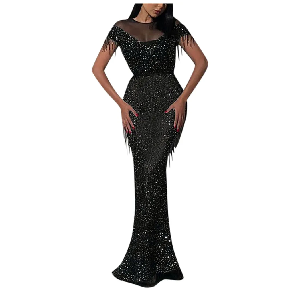 2020 женское платье без рукавов с блестками торжественное на свадьбу Платье