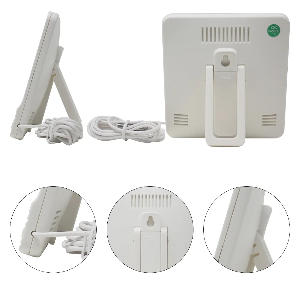 Внутренний/наружный дневной гигрометр с будильником календарем и датчиком