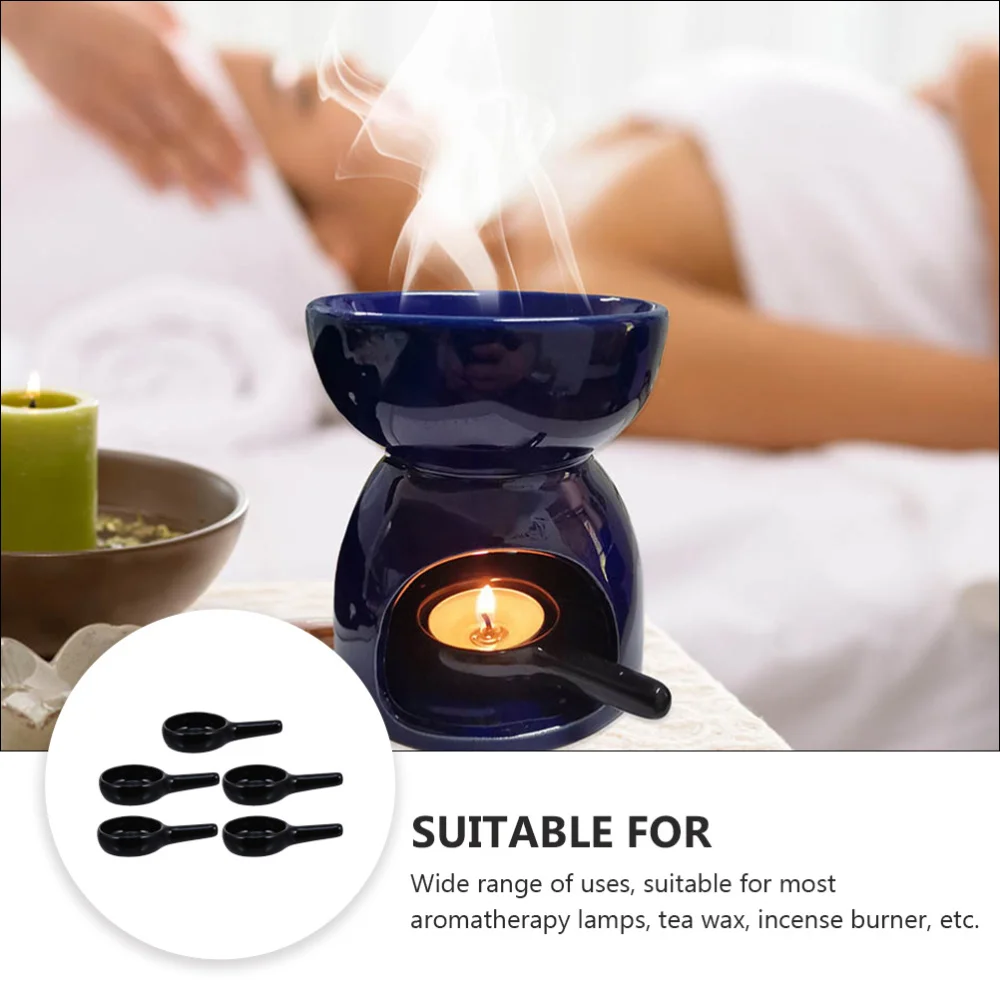

5pcs Creative Tealight Candle Spoon Useful Candle Plate Handle Aroma Candle Tray
