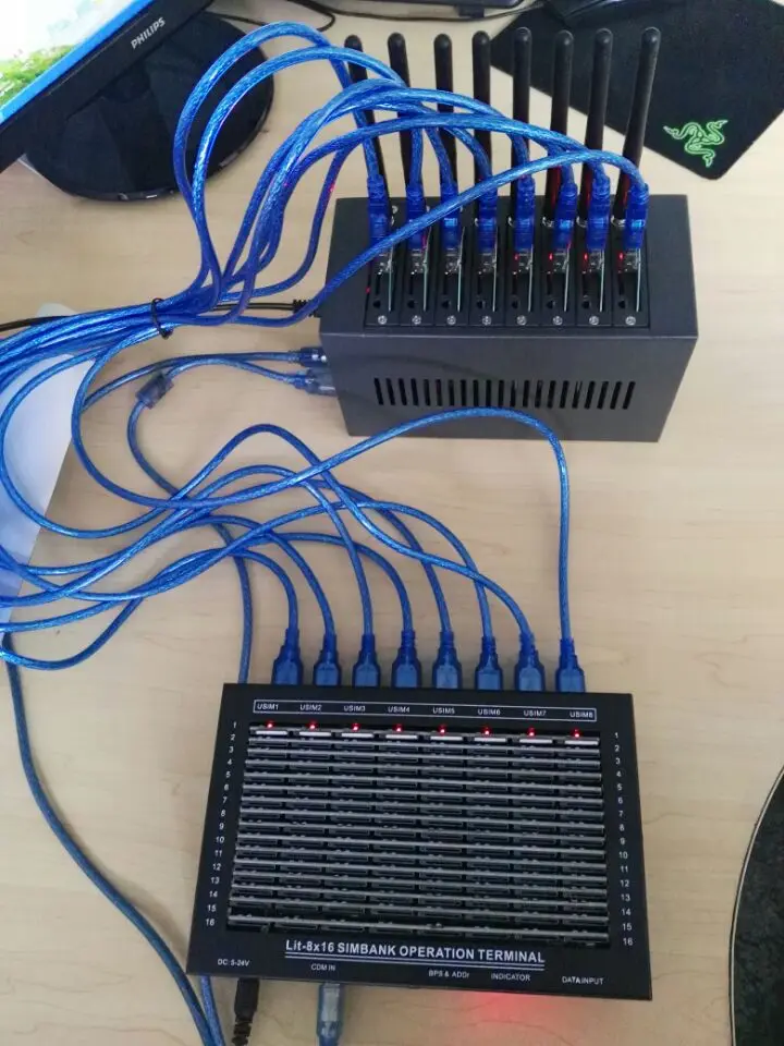 Горячие продажи продуктов низкая цена модем бассейн сим-банк/сим-пул 8 портов + 128