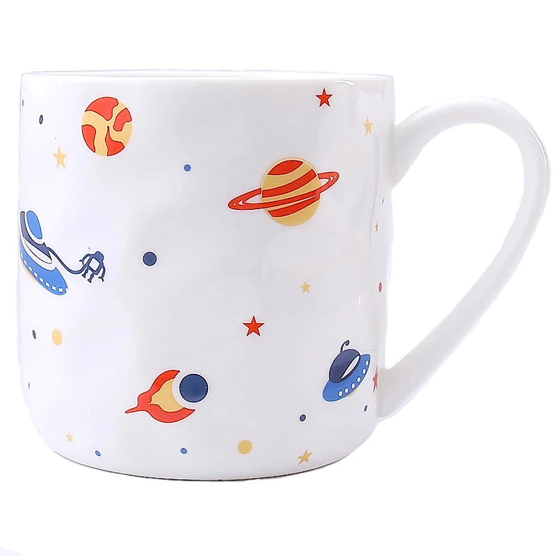 Милая керамическая чашка мультяшная кружка космическая галактика креативное