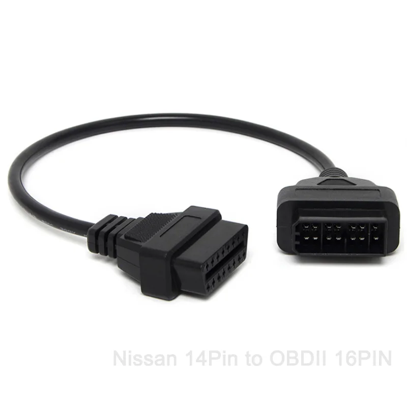 OBD2 Кабельный адаптер для Nissan 14 Pin для OBD OBDII 16 Pin Женский Разъем диагностического кабеля