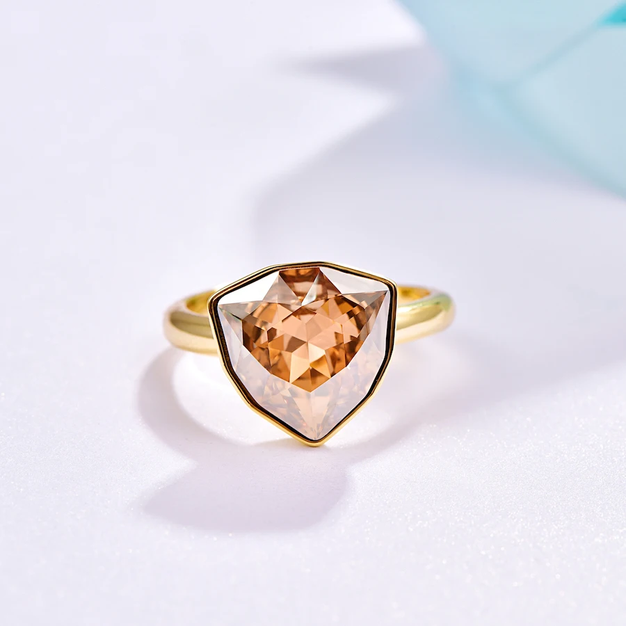 Роскошные кольца с кристаллами SWAROVSKI для женщин, Новые Модные Элегантные кольца для свадебной вечеринки, ювелирные аксессуары, подарок для мамы и девочки