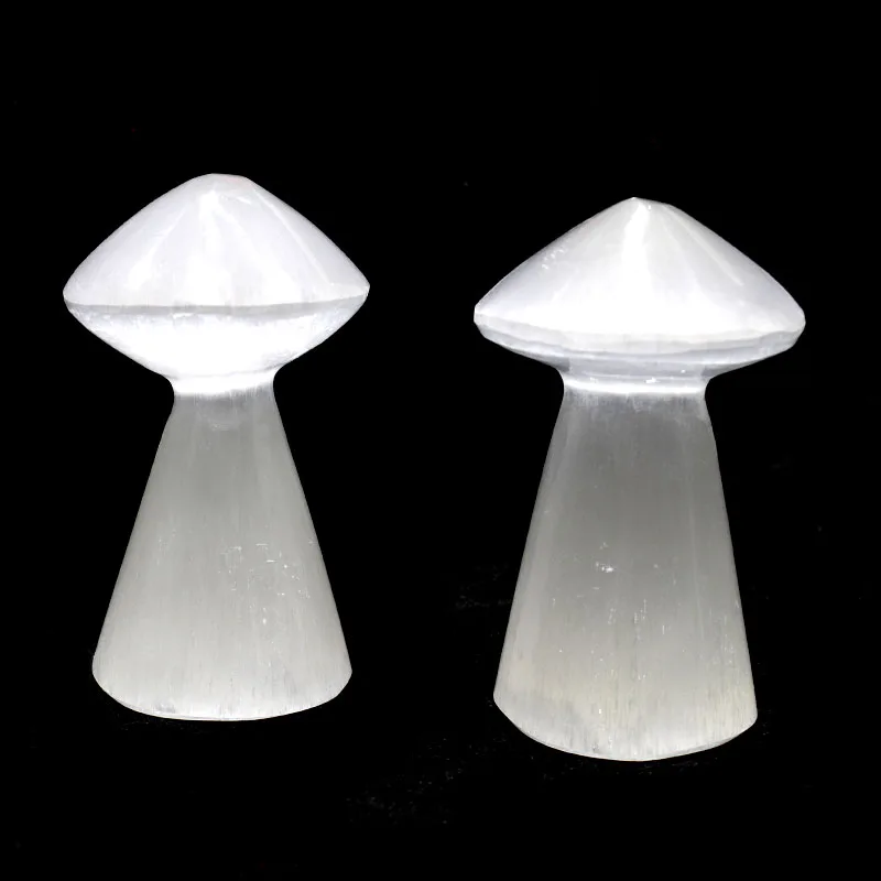

1 PCS Natural White Selenite Crystal Gypsum Stone Mushroom