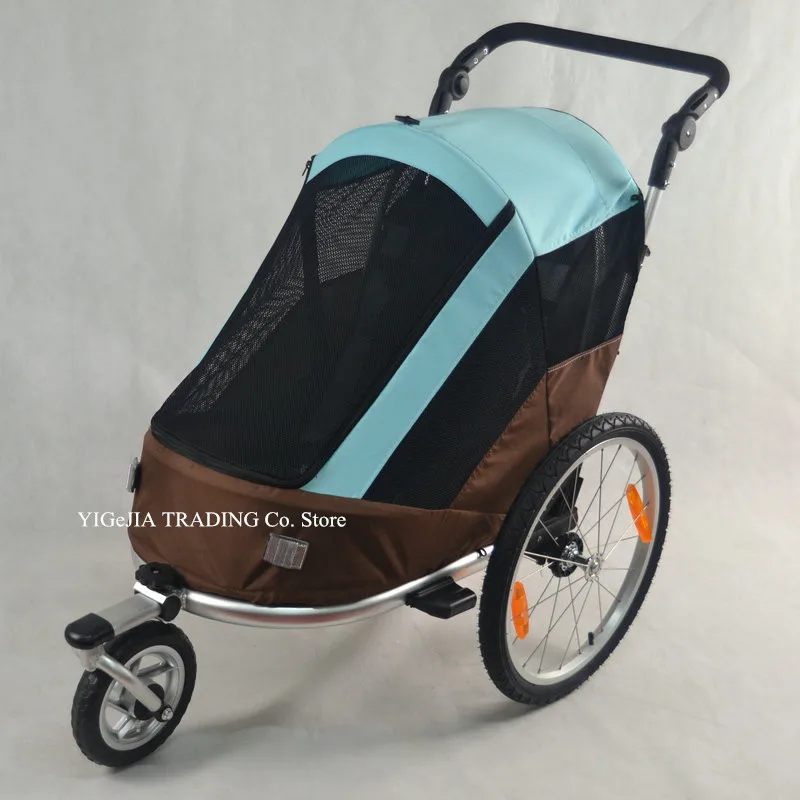 Bike Trailer Have 20-Inch Inflatable Wheel, Multisport Wagon Baby Stroller/Jogger with Adjustable Handle