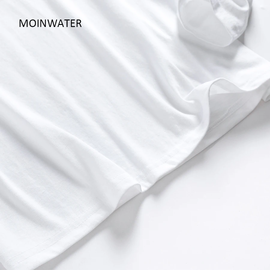 MOINWATER женские модные футболки с длинным рукавом абстрактным рисунком из 100%