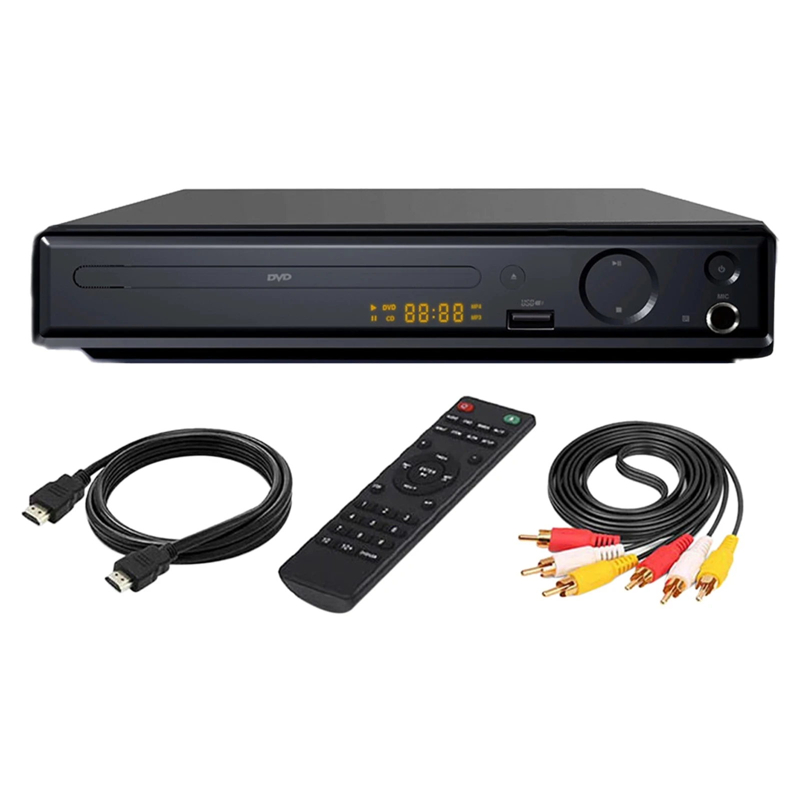 Домашний 1080P HD DVD плеер USB мультимедийный цифровой TV Поддержка HDMI совместимый CD SVCD