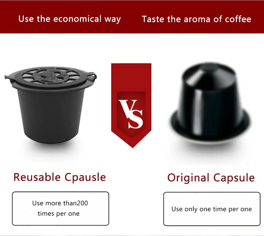 Многоразовые кофейные капсулы icafilas для Nespresso Сменный фильтр эспрессо кофейная