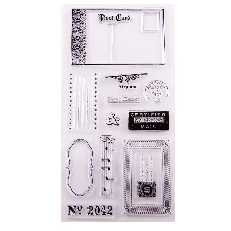

NEW Clear Stamp of Clouds Official Column Sign Note Scrapbooking Paper DIY Card Album Soft Seal Transparent Stencil Handcrafts