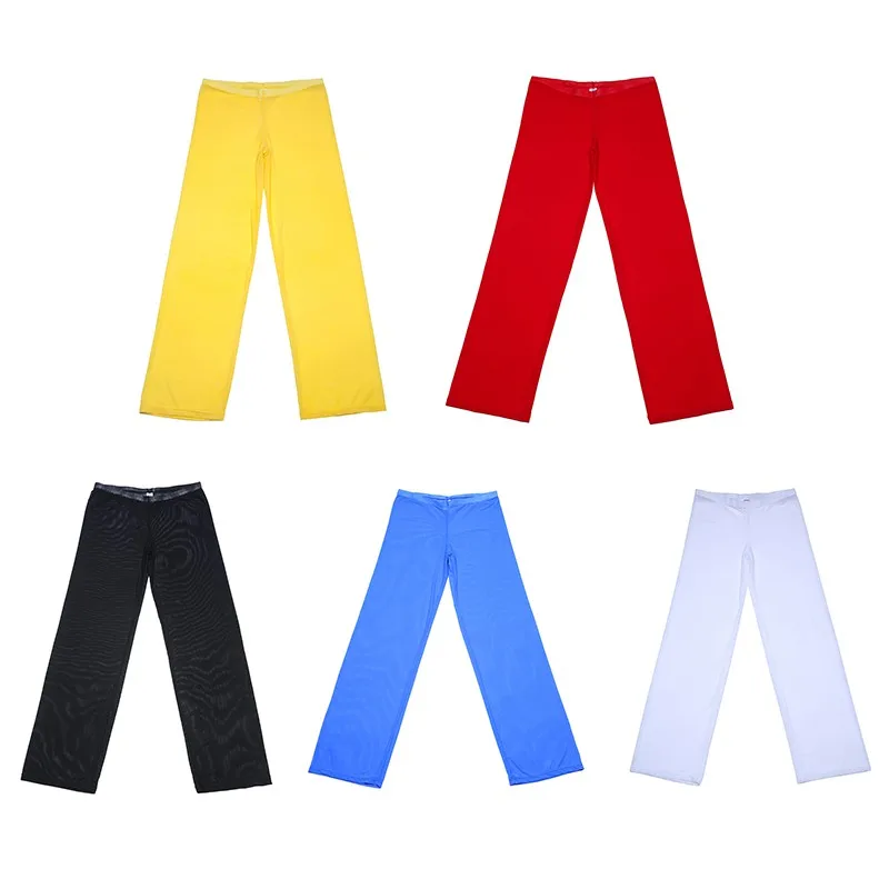 2019 мужские сексуальные прозрачные сетчатые брюки ночная рубашка дышащие зеленые