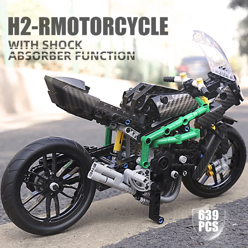 

MOULD KING High-Tech The MOC H2R Motorcycle Model Building Blocks Assembly creative Bricks Kids DIY Toys Christmas Gifts