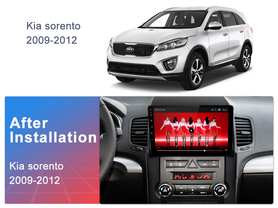 AWESAFE для Kia Sorento 2009 2010 2011 2012 автомобильный Радио Мультимедиа Видео плеер gps Нет 2din 2 din Android 8,1 2 ГБ+ 32 ГБ