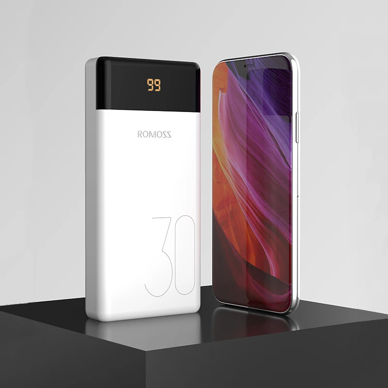ROMOSS LT30 внешний аккумулятор 30000 мАч usb type C 30000 мАч Внешний аккумулятор зарядное устройство для iPhone 11 для Xiaomi повербанк