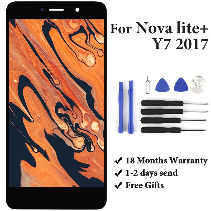 Для Nova lite + Y7 2017 ЖК дисплей с сенсорным экраном в сборе замена для Prime LCD TRT TL00|Экраны